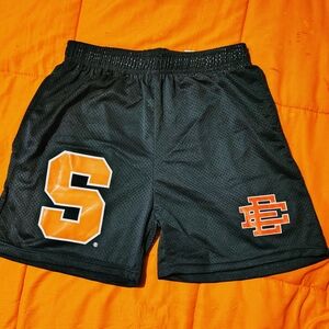 Eric Emanuel Black and Orange Athletic Shorts